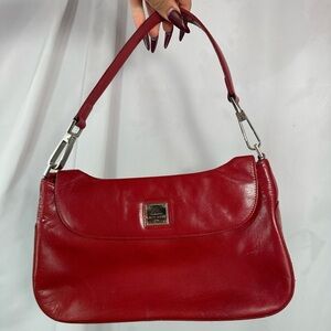 Omar Sharif paris red leather shoulder bag